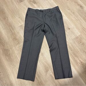 Santorelli Men's Romeo 100% Virgin Wool Luxury Serge Dress Pants Grey Italy 38